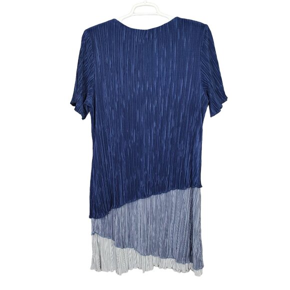 Connected Size 18W Dress Crinkle Asymmetrical Layered Tiered Party Formal Midi - Picture 3 of 6